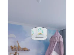 Best Sollux Lighting Lámparas colgantes Lincrone moderno de CLORURO DE POLIVINILO - 1 fuentes luminosas 3000K - L.40 x A.95 cm - Multicolor