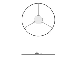 Best Sollux Lighting Lámparas colgantes Lincrone moderno de CLORURO DE POLIVINILO - 1 fuentes luminosas 3000K - L.40 x A.95 cm - Multicolor