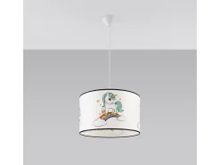 Best Sollux Lighting Lámparas colgantes Lincrone moderno de CLORURO DE POLIVINILO - 1 fuentes luminosas 3000K - L.40 x A.95 cm - Multicolor