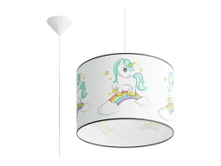 Best Sollux Lighting Lámparas colgantes Lincrone moderno de CLORURO DE POLIVINILO - 1 fuentes luminosas 3000K - L.40 x A.95 cm - Multicolor