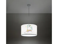Sollux Lighting Lámparas colgantes Lincrone moderno de CLORURO DE POLIVINILO - 1 fuentes luminosas 4000K - L.40 x A.95 cm - Multicolor Discount