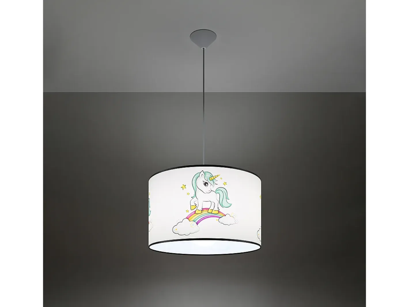 Sollux Lighting Lámparas colgantes Lincrone moderno de CLORURO DE POLIVINILO - 1 fuentes luminosas 4000K - L.40 x A.95 cm - Multicolor Discount