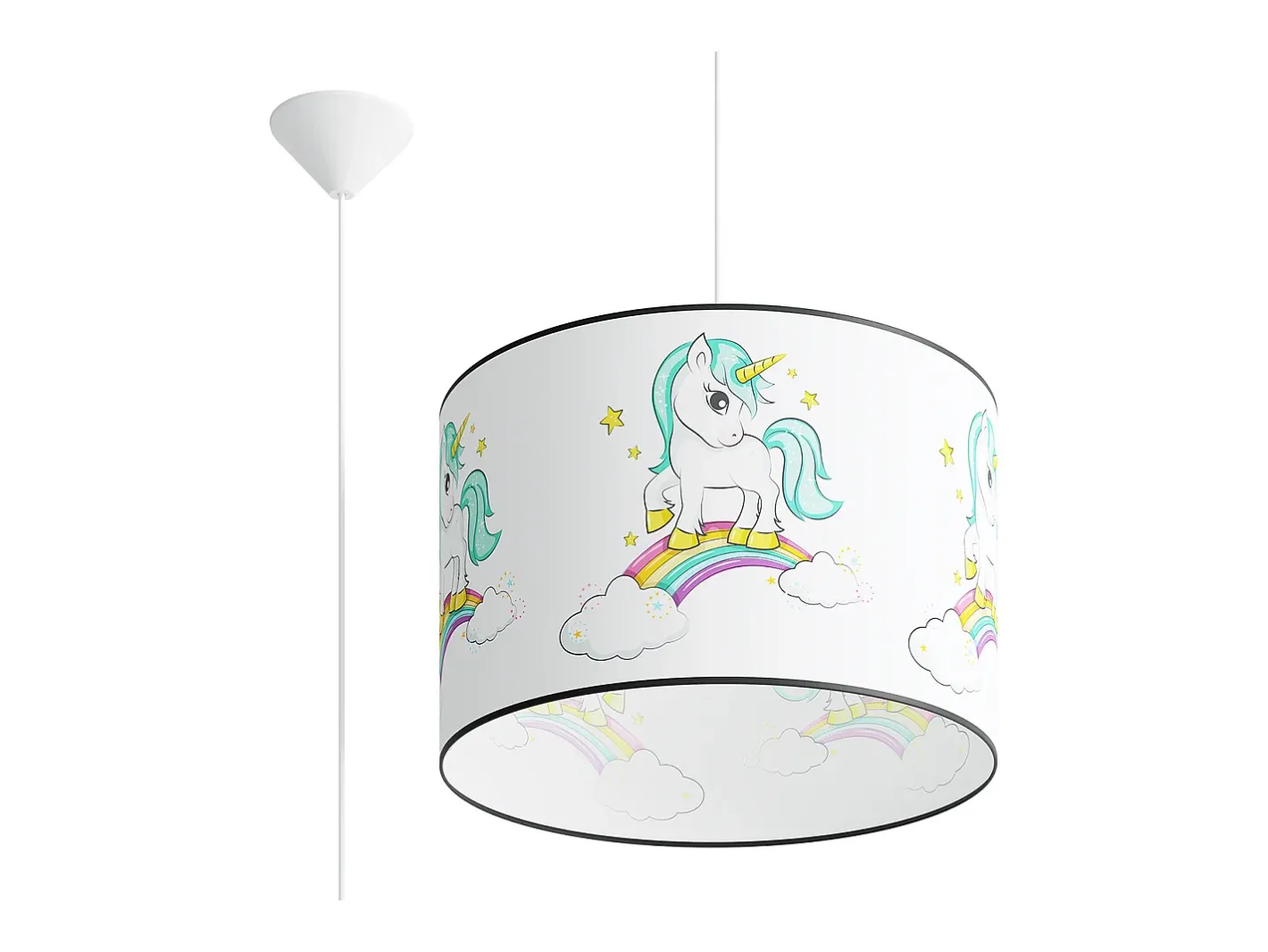 Sollux Lighting Lámparas colgantes Lincrone moderno de CLORURO DE POLIVINILO - 1 fuentes luminosas 4000K - L.40 x A.95 cm - Multicolor Discount