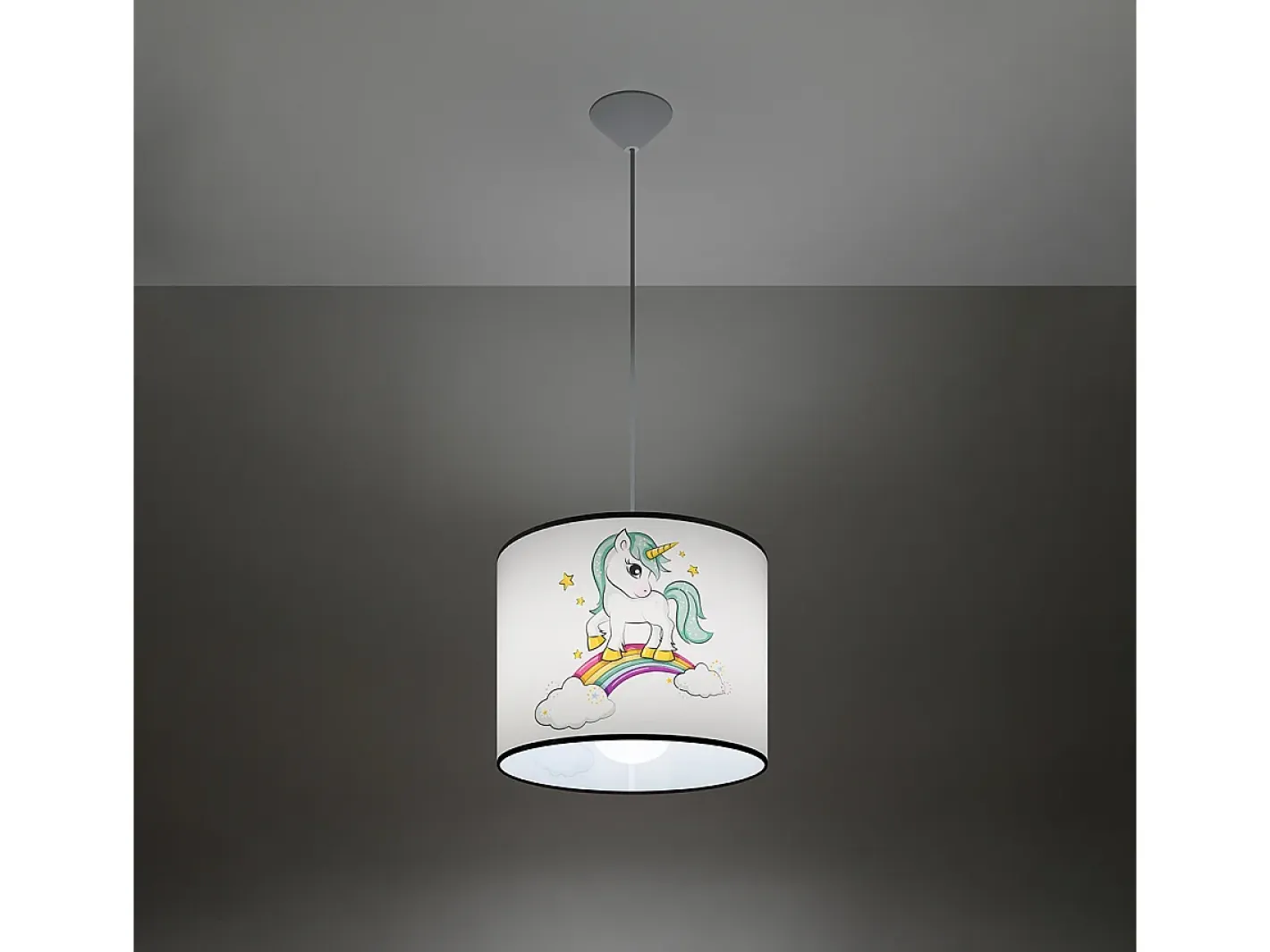 Sollux Lighting Lámparas colgantes Lincrone moderno de CLORURO DE POLIVINILO - 1 fuentes luminosas 4000K - L.30 x A.95 cm - Multicolor