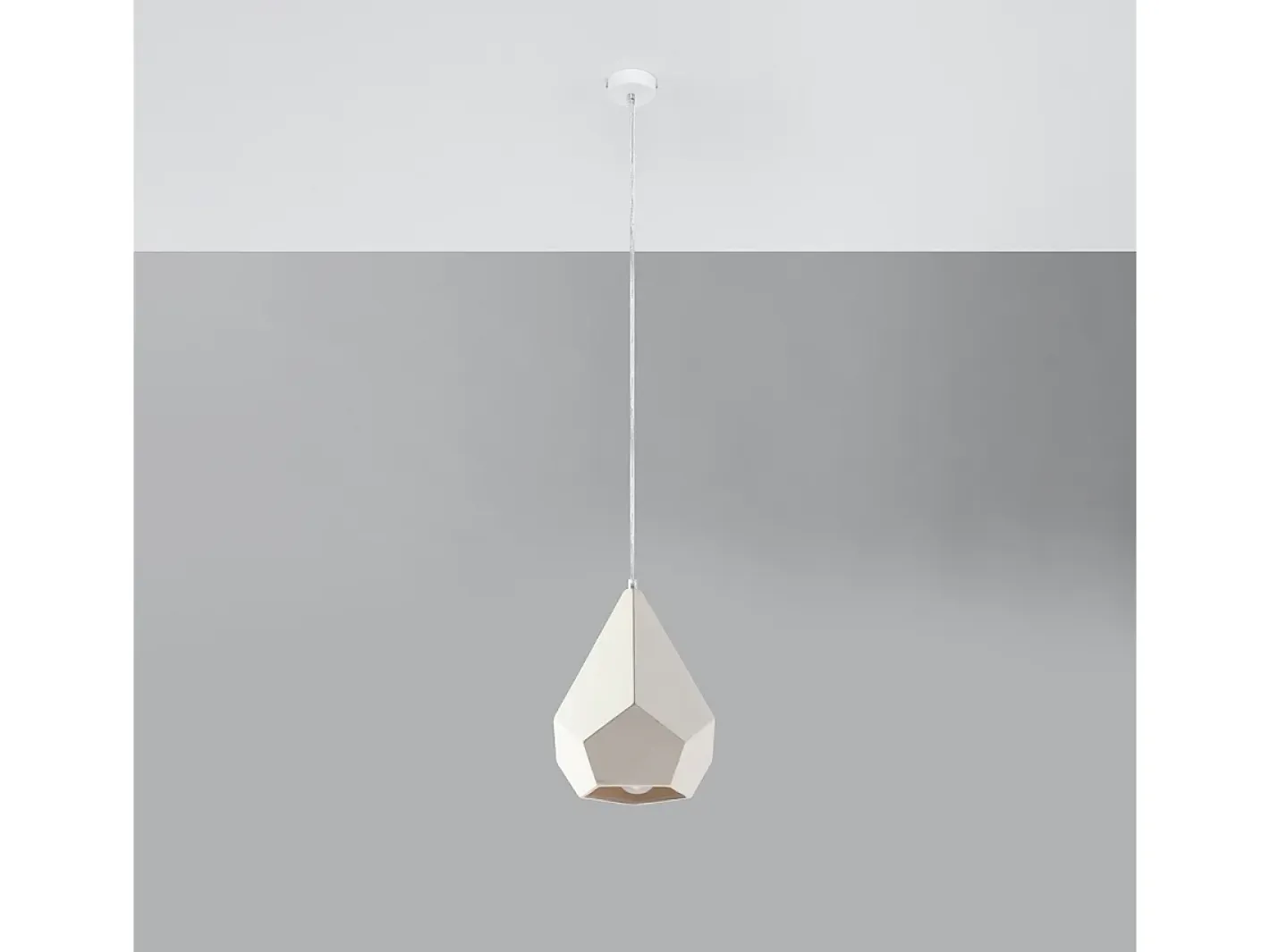 Sollux Lighting Lámparas colgantes Litch moderno de cerámica - 1 fuentes luminosas 3000K - L.25 x A.135 cm - Blanco Sale