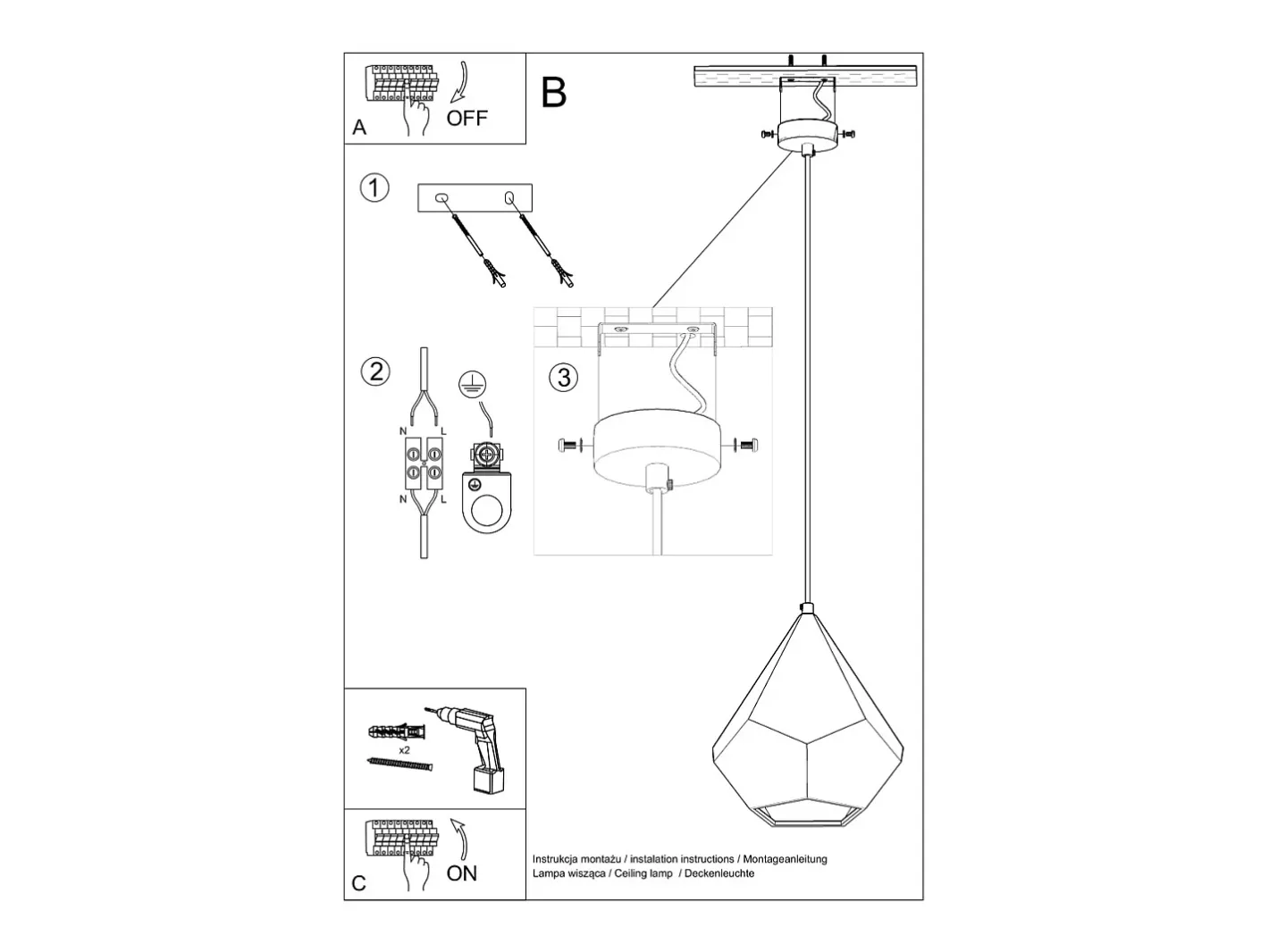 Sollux Lighting Lámparas colgantes Litch moderno de cerámica - 1 fuentes luminosas 3000K - L.25 x A.135 cm - Blanco Sale