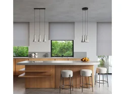 Sollux Lighting Lámparas colgantes Lum moderno de concreto - 1 fuentes luminosas 4000K - L.12 x A.125 cm - Gris