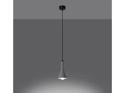 Sollux Lighting Lámparas colgantes Lum moderno de concreto - 1 fuentes luminosas 4000K - L.12 x A.125 cm - Gris