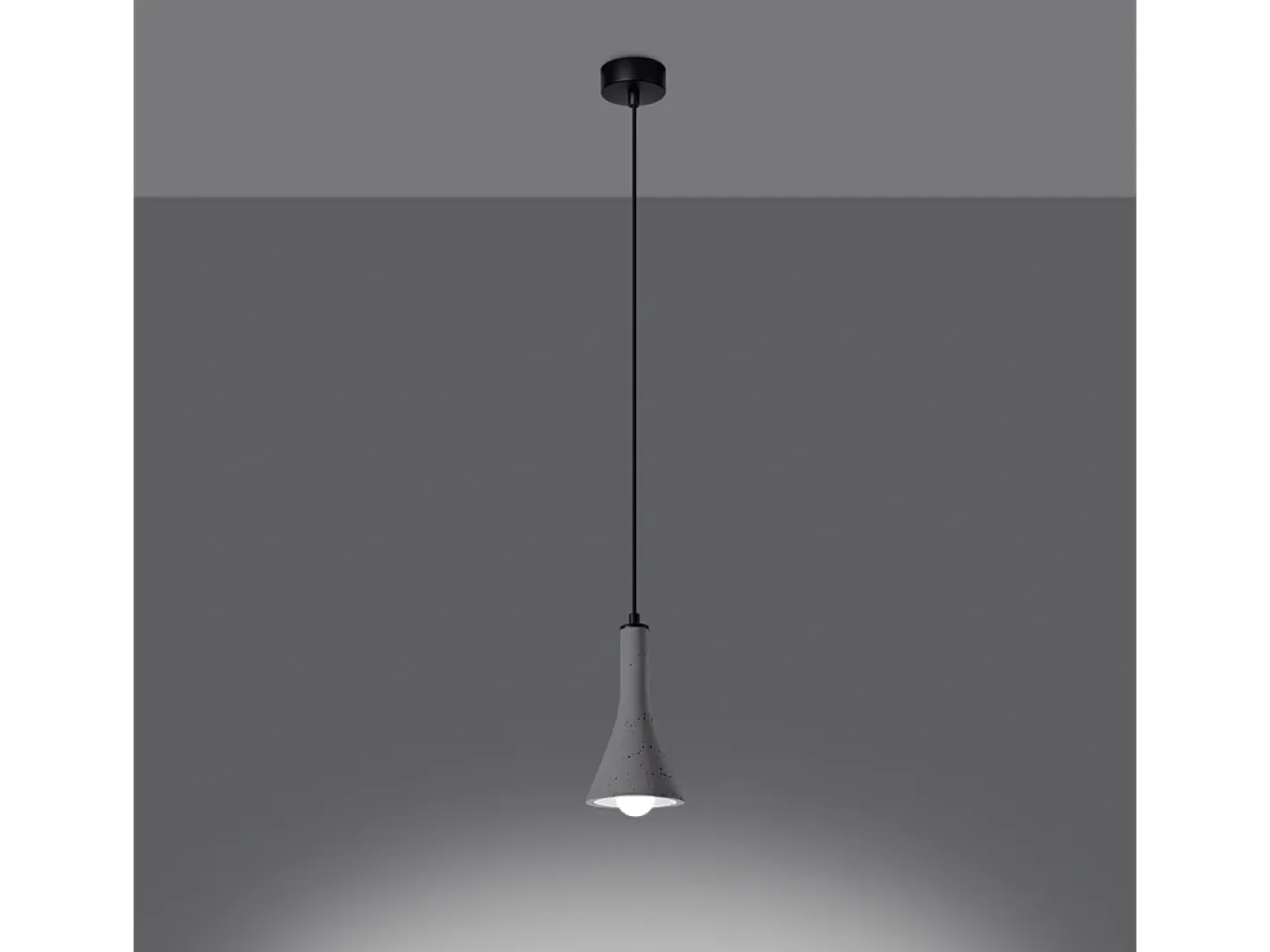 Sollux Lighting Lámparas colgantes Lum moderno de concreto - 1 fuentes luminosas 4000K - L.12 x A.125 cm - Gris