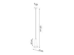 Sollux Lighting Lámparas colgantes Lum moderno de concreto - 1 fuentes luminosas 4000K - L.12 x A.125 cm - Gris