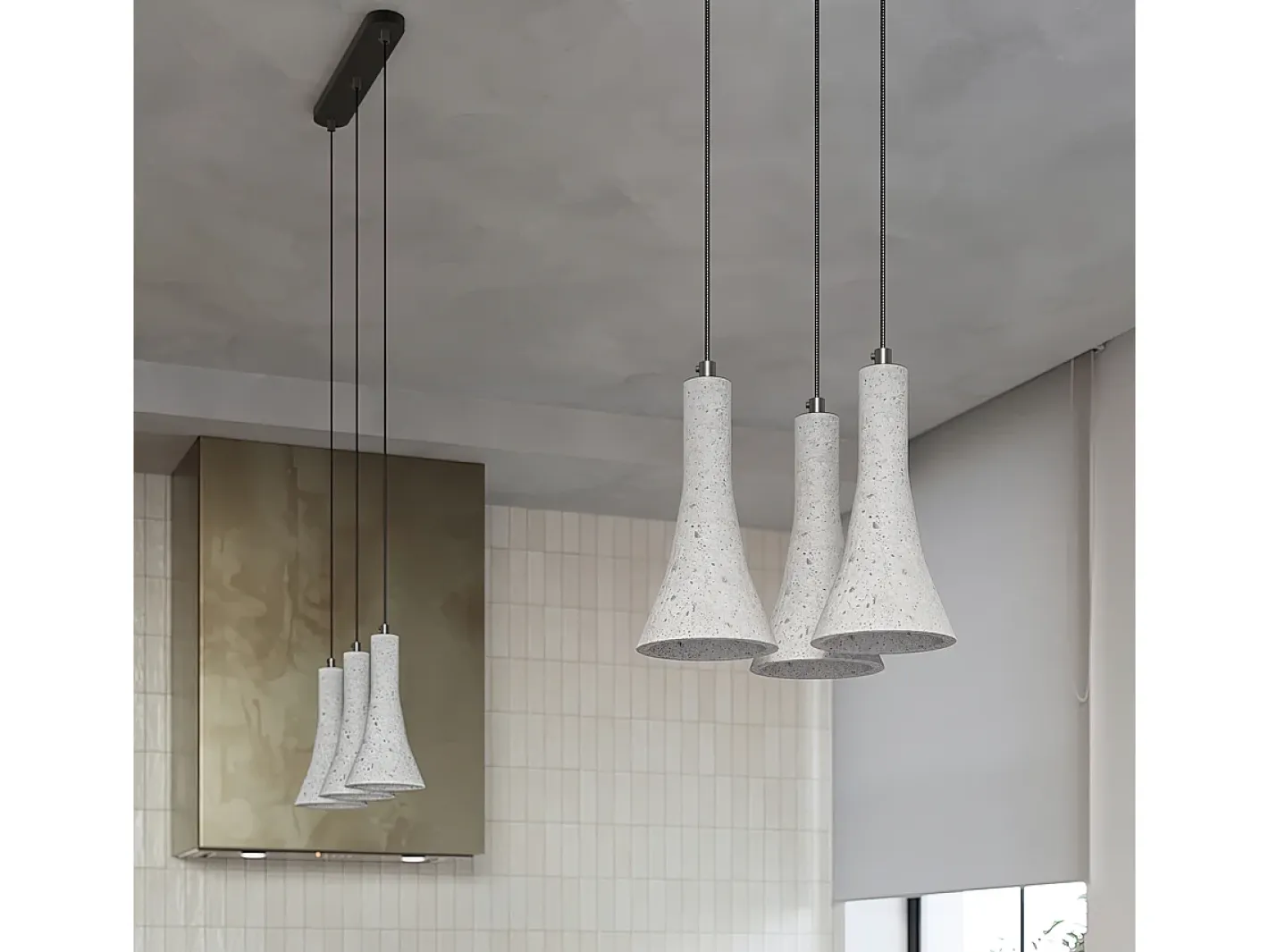 Sollux Lighting Lámparas colgantes Lum moderno de concreto - 1 fuentes luminosas 3000K - L.12 x A.125 cm - Gris Discount