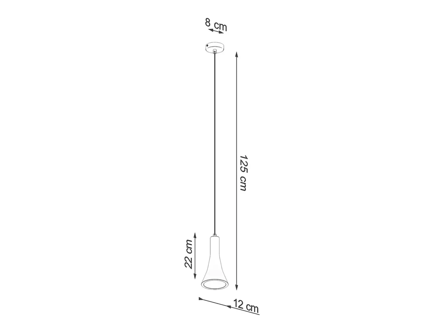 Sollux Lighting Lámparas colgantes Lum moderno de concreto - 1 fuentes luminosas 3000K - L.12 x A.125 cm - Gris Discount