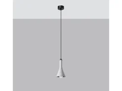 Sollux Lighting Lámparas colgantes Lum moderno de concreto - 1 fuentes luminosas 3000K - L.12 x A.125 cm - Gris Discount