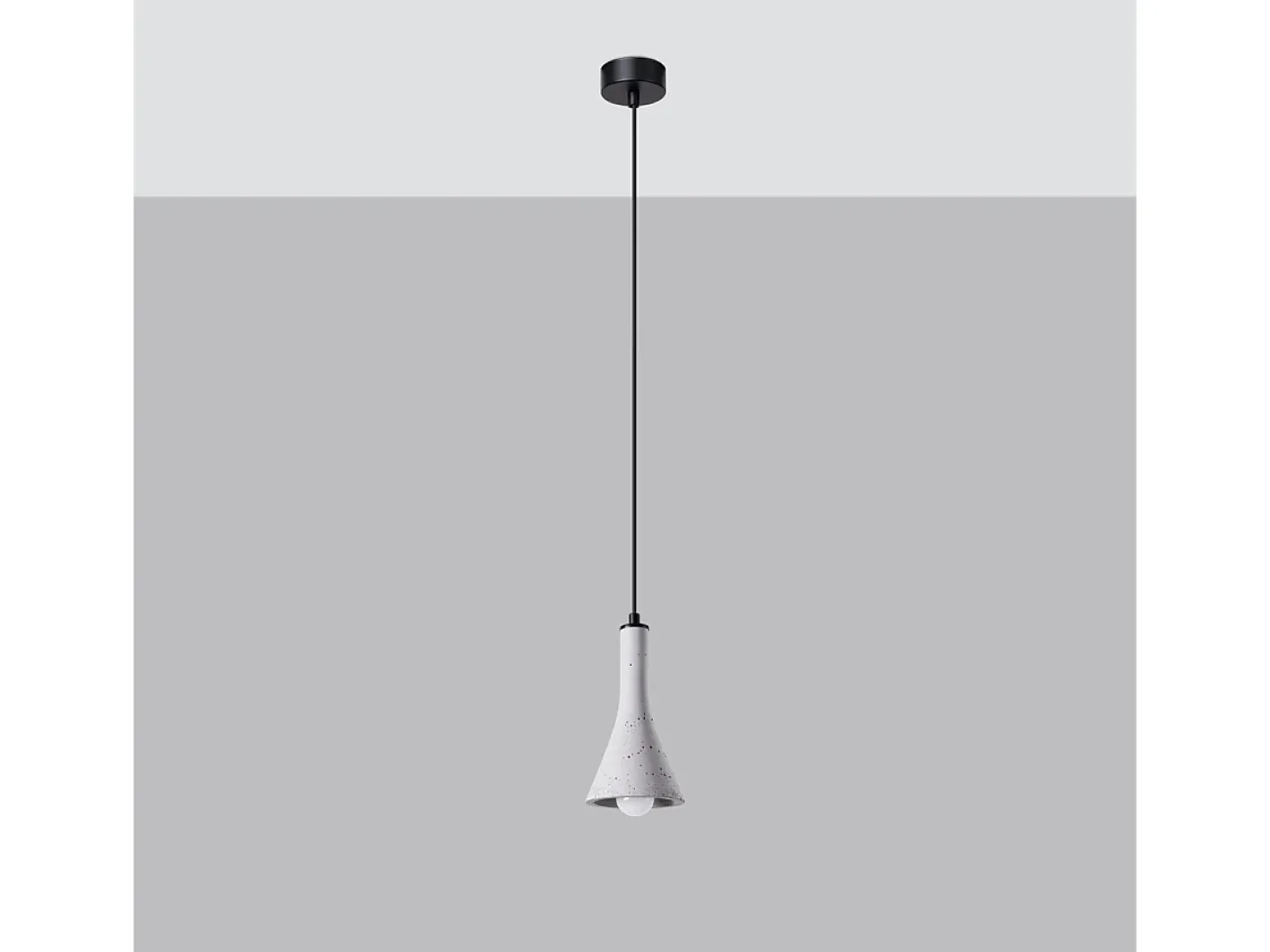 Sollux Lighting Lámparas colgantes Lum moderno de concreto - 1 fuentes luminosas 3000K - L.12 x A.125 cm - Gris Discount