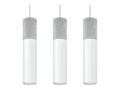 Sollux Lighting Lámparas colgantes Lume moderno de acero/hormigón - 3 fuentes luminosas 3000K - L.45 x A.90 cm - /gris Blanco Online