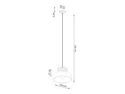 Sollux Lighting Lámparas Colgantes Marion Escandinavo De Madera/Acero - 1 Fuentes Luminosas - L.29,5 X A.130 Cm - /Madera Natural Negro Hot