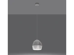 Hot Sollux Lighting Lámparas Colgantes Mint Moderno De Cerámica - 1 Fuentes Luminosas - L.20 X A.125 Cm - Blanco