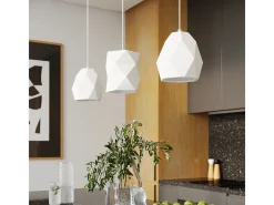 Sollux Lighting Lámpara Suspendida-Lámparas colgantes Mintx moderno de cerámica - 1 fuentes luminosas 3000K - L.20 x A.125 cm - Blanco