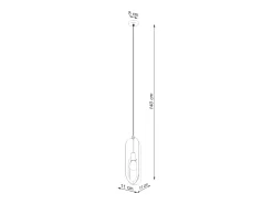 Sollux Lighting Lámpara Suspendida-Lámparas Colgantes Nicus Moderno De Acero - 1 Fuentes Luminosas - L.11 X A.140 Cm - Blanco