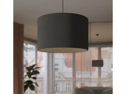 Sollux Lighting Lámparas Colgantes Nova Minimalista De Tela/Pvc - 1 Fuentes Luminosas - L.30 X A.88 Cm - Negro Outlet