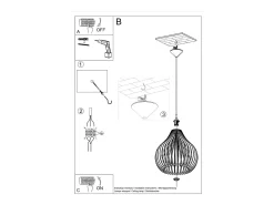Discount Sollux Lighting Lámparas colgantes Novidera escandinavo de madera - 1 fuentes luminosas 3000K - L.40 x A.110 cm - madera natural Color natural claro