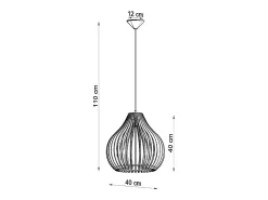 Discount Sollux Lighting Lámparas colgantes Novidera escandinavo de madera - 1 fuentes luminosas 3000K - L.40 x A.110 cm - madera natural Color natural claro