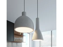Hot Sollux Lighting Lámparas colgantes Opilme industrial de concreto - 1 fuentes luminosas 3000K - L.17 x A.132 cm - Gris