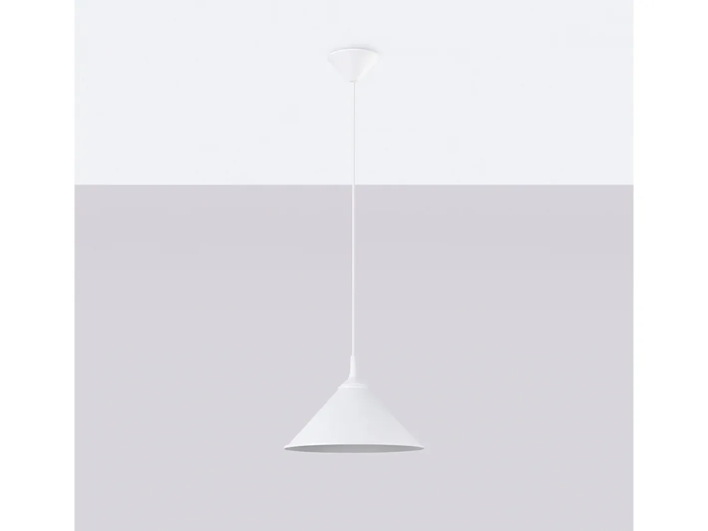 Sollux Lighting Lámparas colgantes Paloa escandinavo de acero - 1 fuentes luminosas 3000K - L.30 x A.76 cm - Blanco Best
