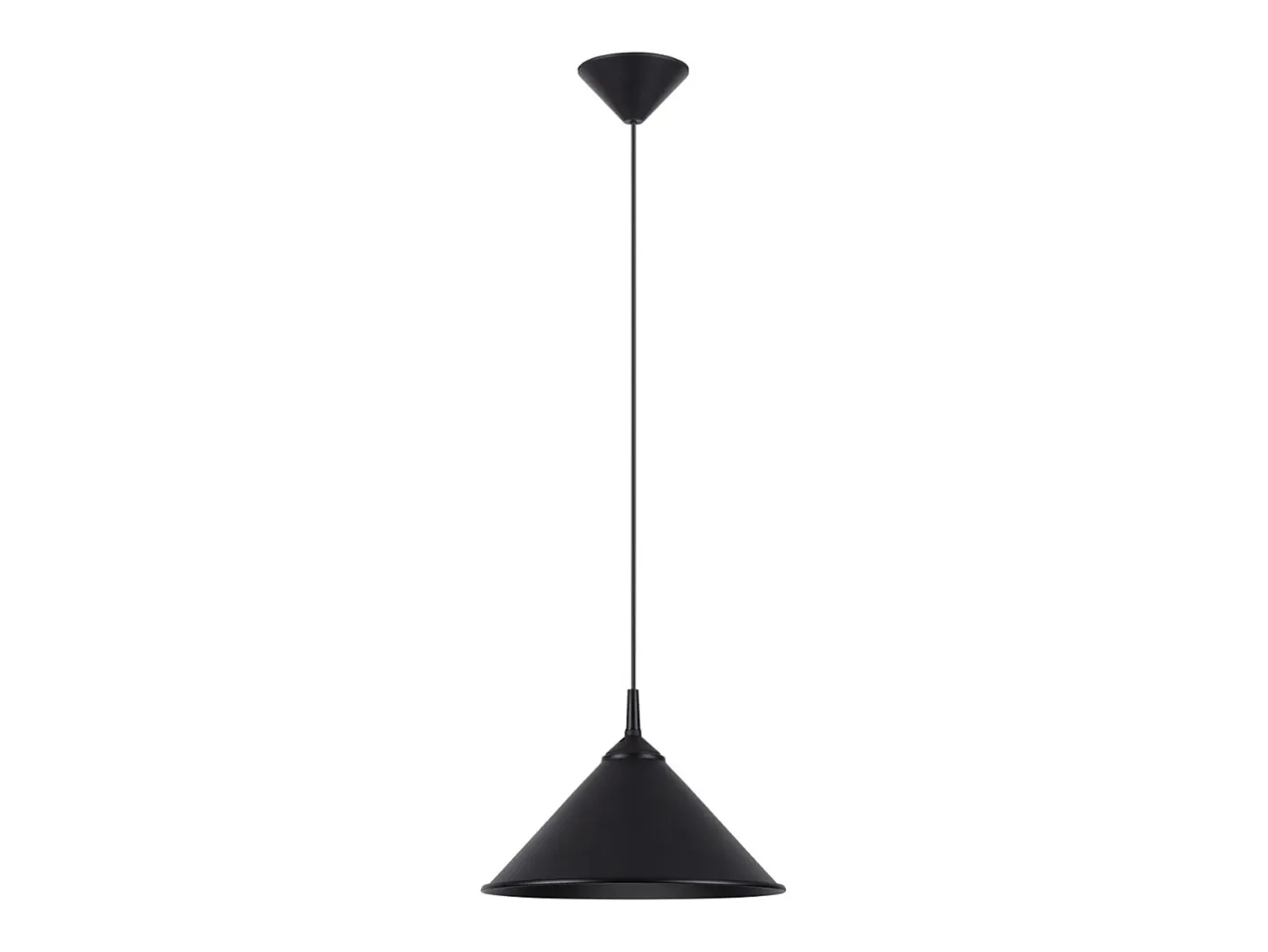 Sollux Lighting Lámpara Suspendida-Lámparas colgantes Paloa escandinavo de acero - 1 fuentes luminosas 3000K - L.30 x A.76 cm - Negro