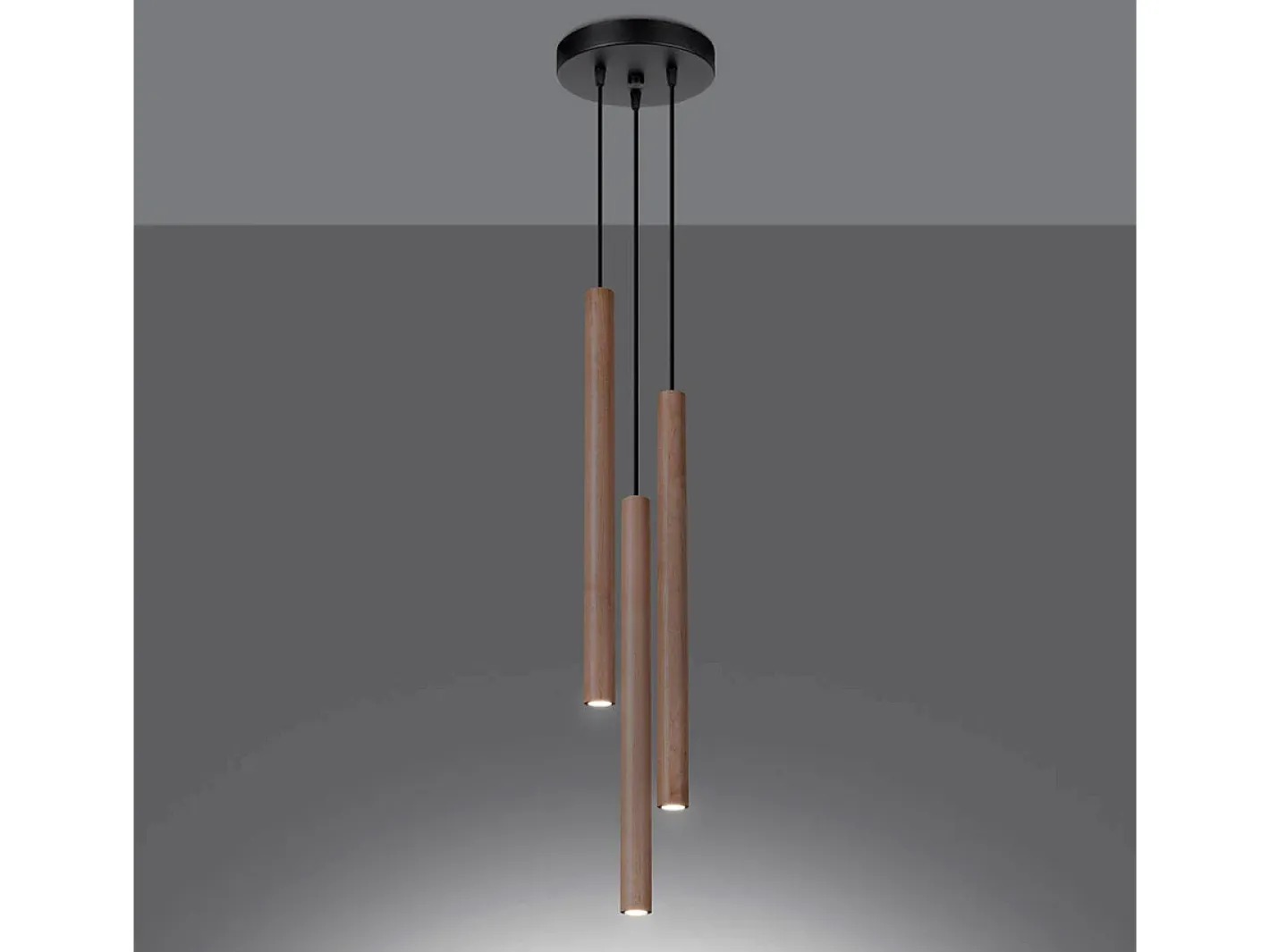 Hot Sollux Lighting Lámparas Colgantes Pastelo Moderno De Acero/Madera - 3 Fuentes Luminosas - L.19,5 X A.115 Cm - Madera Color natural claro