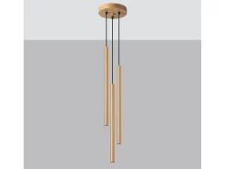 Sollux Lighting Lámparas Colgantes Pastelo Moderno De Acero - 3 Fuentes Luminosas - L.20 X A.115 Cm - Dorado Hot