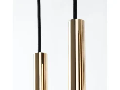 Clearance Sollux Lighting Lámparas Colgantes Pastelo Moderno De Acero - 3 Fuentes Luminosas - L.20 X A.90 Cm - Brillo Dorado