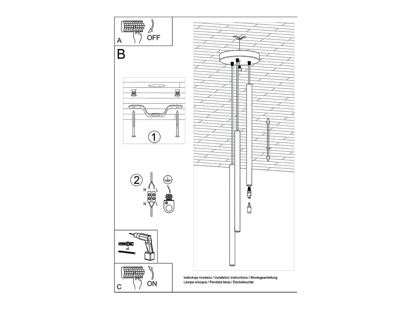 Clearance Sollux Lighting Lámparas Colgantes Pastelo Moderno De Acero - 3 Fuentes Luminosas - L.20 X A.90 Cm - Brillo Dorado