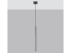 Hot Sollux Lighting Lámparas Colgantes Pastelo Moderno De Concreto - 1 Fuentes Luminosas - L.8 X A.120 Cm - Gris