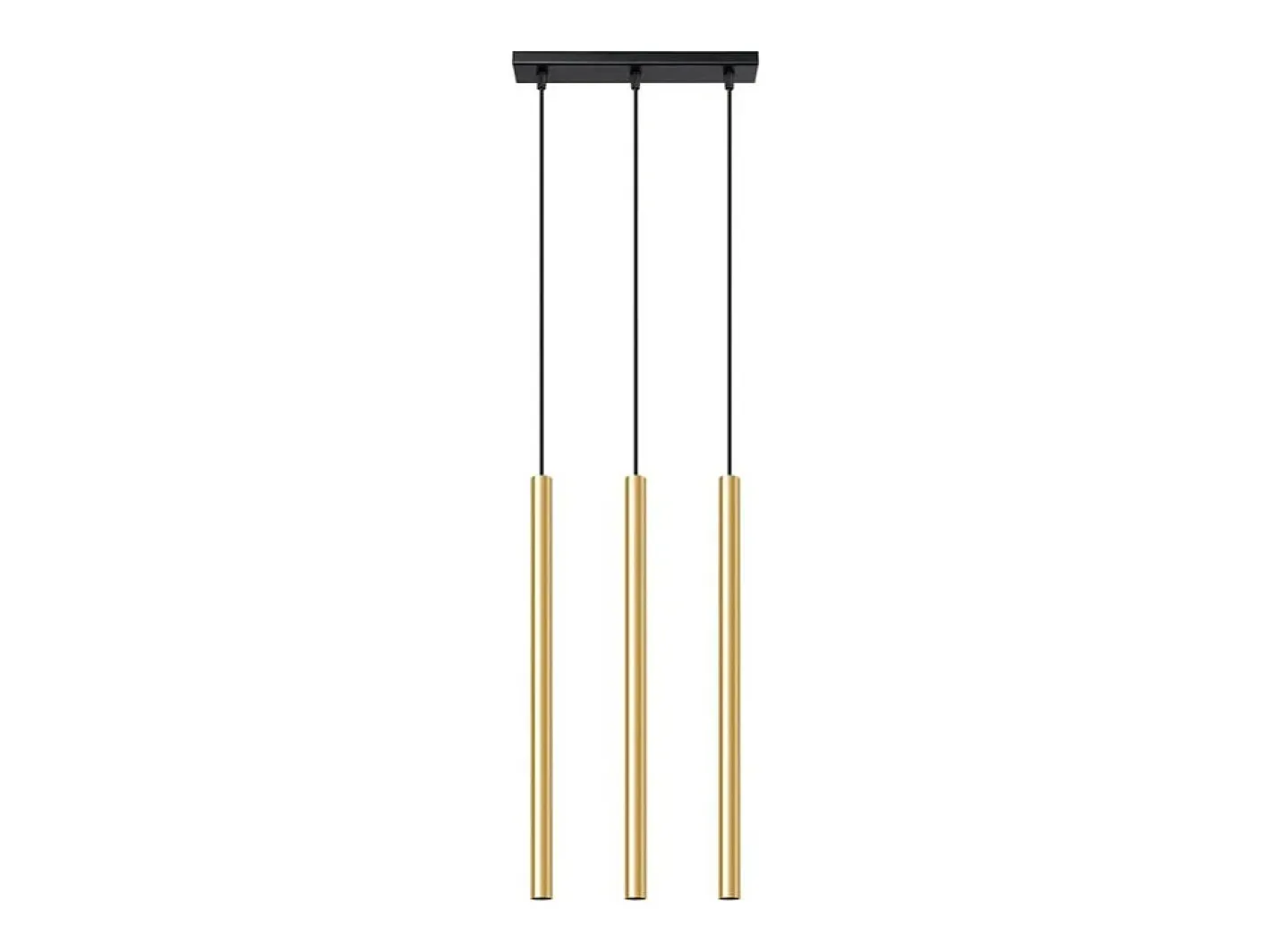 Best Sollux Lighting Lámparas Colgantes Pastelo Moderno De Acero - 3 Fuentes Luminosas - L.30 X A.90 Cm - Brillo Dorado