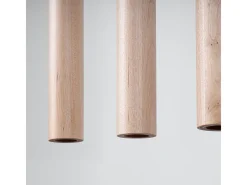 Sollux Lighting Lámpara Suspendida-Lámparas Colgantes Pastelo Moderno De Acero/Madera - 5 Fuentes Luminosas - L.45 X A.100 Cm - Madera Color natural claro