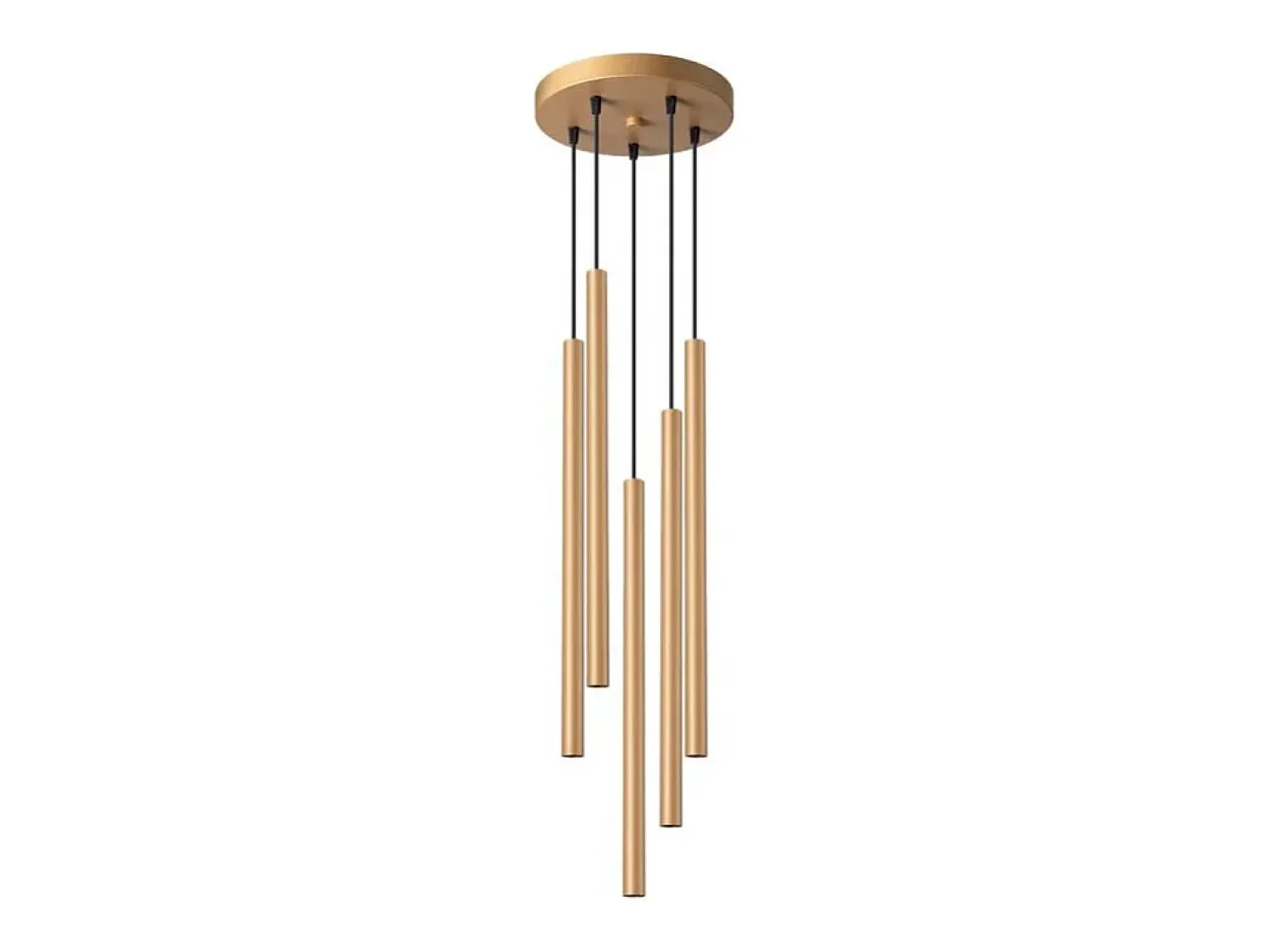 Sollux Lighting Lámpara Suspendida-Lámparas Colgantes Pastelo Moderno De Acero - 5 Fuentes Luminosas - L.25 X A.110 Cm - Dorado