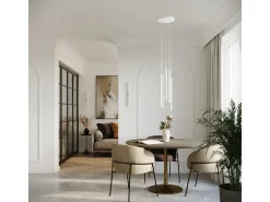 Best Sollux Lighting Lámparas Colgantes Pastelo Moderno De Acero - 2 Fuentes Luminosas - L.15 X A.118 Cm - Blanco