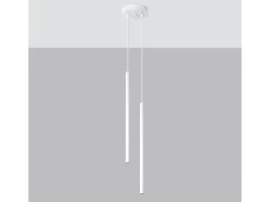 Best Sollux Lighting Lámparas Colgantes Pastelo Moderno De Acero - 2 Fuentes Luminosas - L.15 X A.118 Cm - Blanco