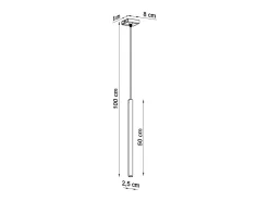 Discount Sollux Lighting Lámparas Colgantes Pastelo Moderno De Acero - 1 Fuentes Luminosas - L.8 X A.100 Cm - Brillo Dorado