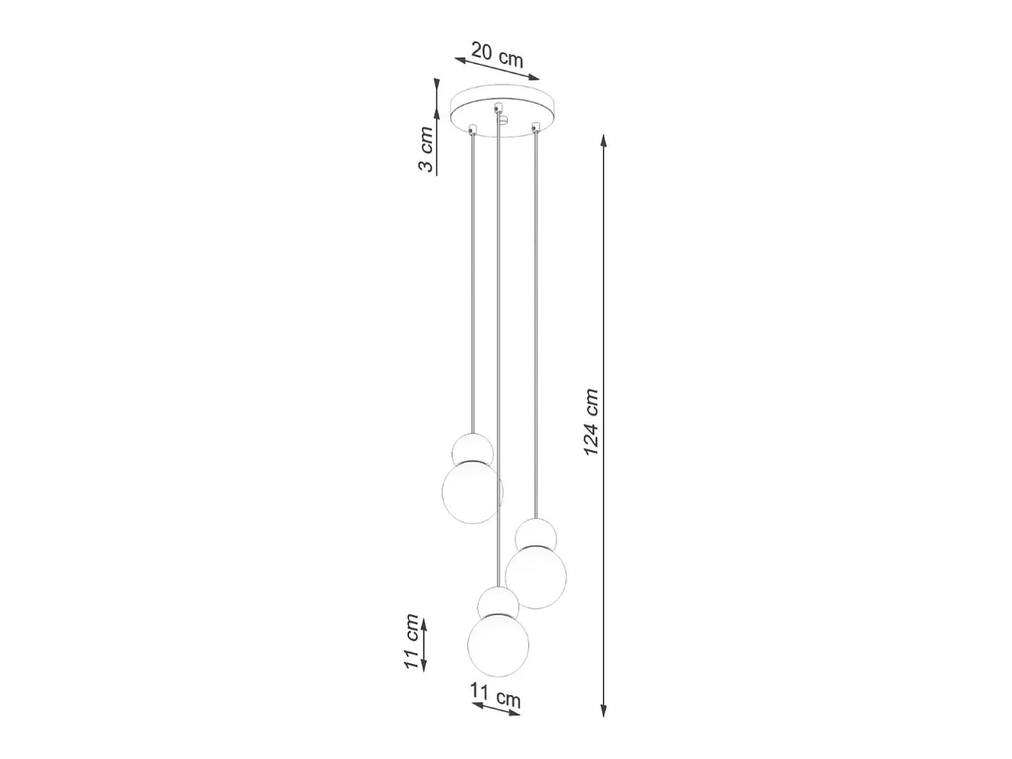 Sollux Lighting Lámparas Colgantes Pekka Escandinavo De Vidrio/Madera - 3 Fuentes Luminosas - L.31 X A.124 Cm - Blanco/Madera Natural Color natural claro Outlet