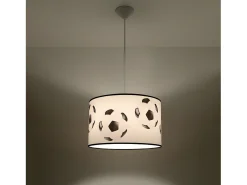 Sollux Lighting Lámpara Suspendida-Lámparas Colgantes Piłka Moderno De Cloruro De Polivinilo - 1 Fuentes Luminosas - L.40 X A.82 Cm - Negro Blanco