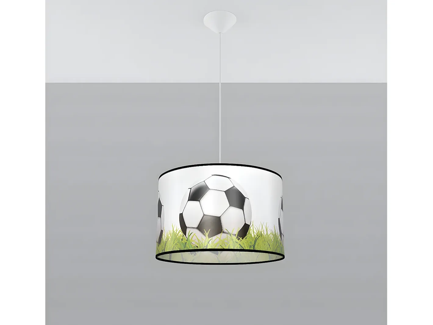 Sollux Lighting Lámparas Colgantes Piłka Moderno De Cloruro De Polivinilo - 1 Fuentes Luminosas - L.40 X A.82 Cm - Blanco/Negro/Verde Multicolor Online