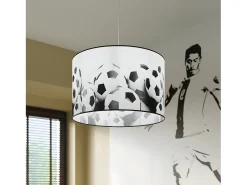 Sollux Lighting Lámpara Suspendida-Lámparas Colgantes Piłka Moderno De Cloruro De Polivinilo - 1 Fuentes Luminosas - L.40 X A.82 Cm - Blanco Negro Negro / Blanco