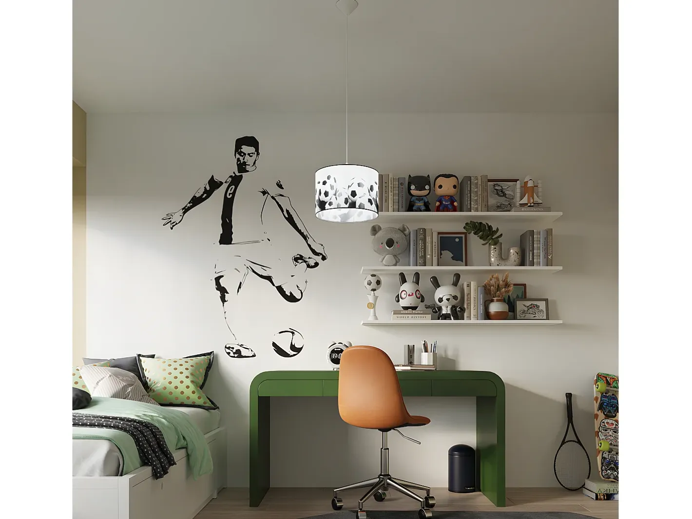 Outlet Sollux Lighting Lámparas Colgantes Piłka Moderno De Cloruro De Polivinilo - 1 Fuentes Luminosas - L.30 X A.82 Cm - Negro Blanco