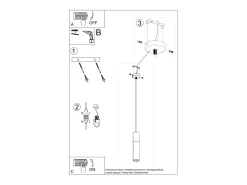 Sollux Lighting Lámparas colgantes Poblano moderno de acero/madera - 1 fuentes luminosas 3000K - L.8 x A.105 cm - madera natural/negro Color natural claro