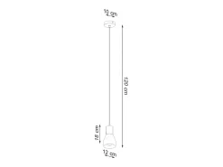 Sollux Lighting Lámparas colgantes Polaric moderno de betoNo aplicablerewno - 1 fuentes luminosas 3000K - L.10 x A.120 cm - /madera natural Negro Sale