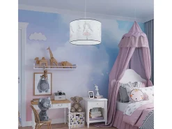 Best Sollux Lighting Lámparas colgantes Prinesa moderno de CLORURO DE POLIVINILO - 1 fuentes luminosas 3000K - L.40 x A.95 cm - Multicolor