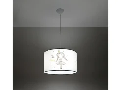 Sollux Lighting Lámparas colgantes Prinesa moderno de CLORURO DE POLIVINILO - 1 fuentes luminosas 4000K - L.40 x A.95 cm - Multicolor