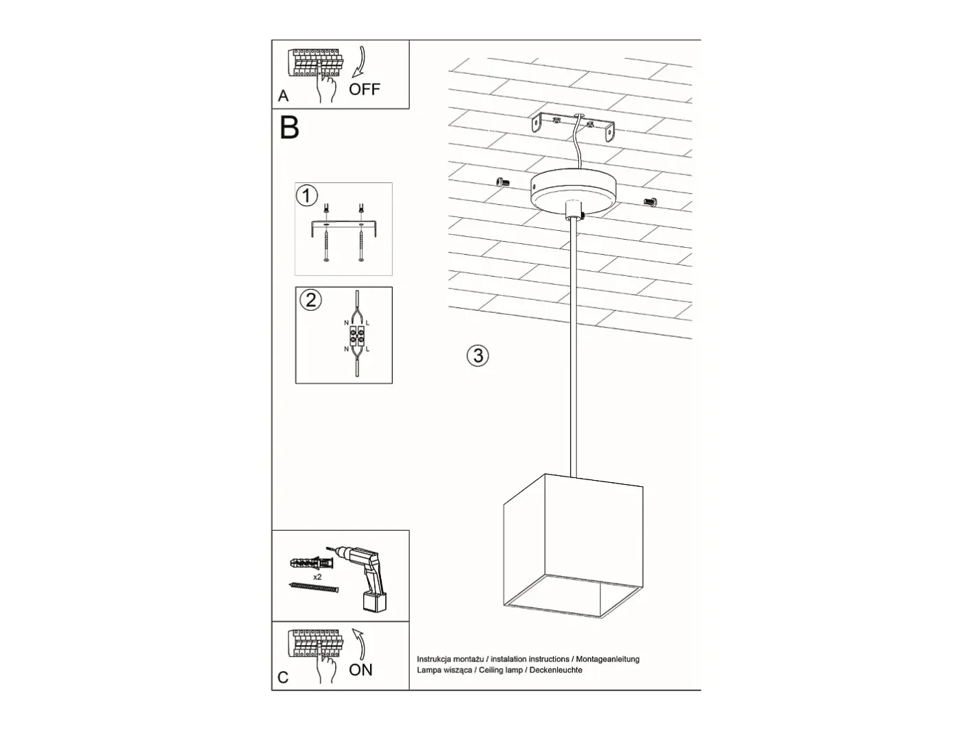 Clearance Sollux Lighting Lámparas Colgantes Quad Moderno De Aluminio - 1 Fuentes Luminosas - L.10 X A.110 Cm - Blanco